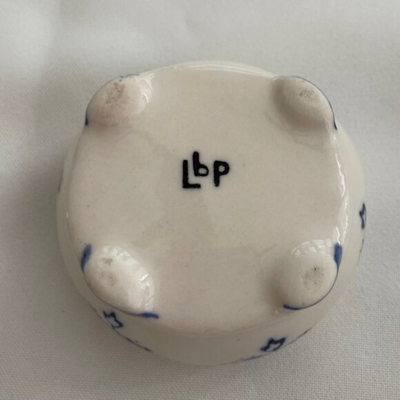 Miniature Bonbonniere / Ceramic Candy Box LBP Art Nouveau - France - Picture 6 of 7